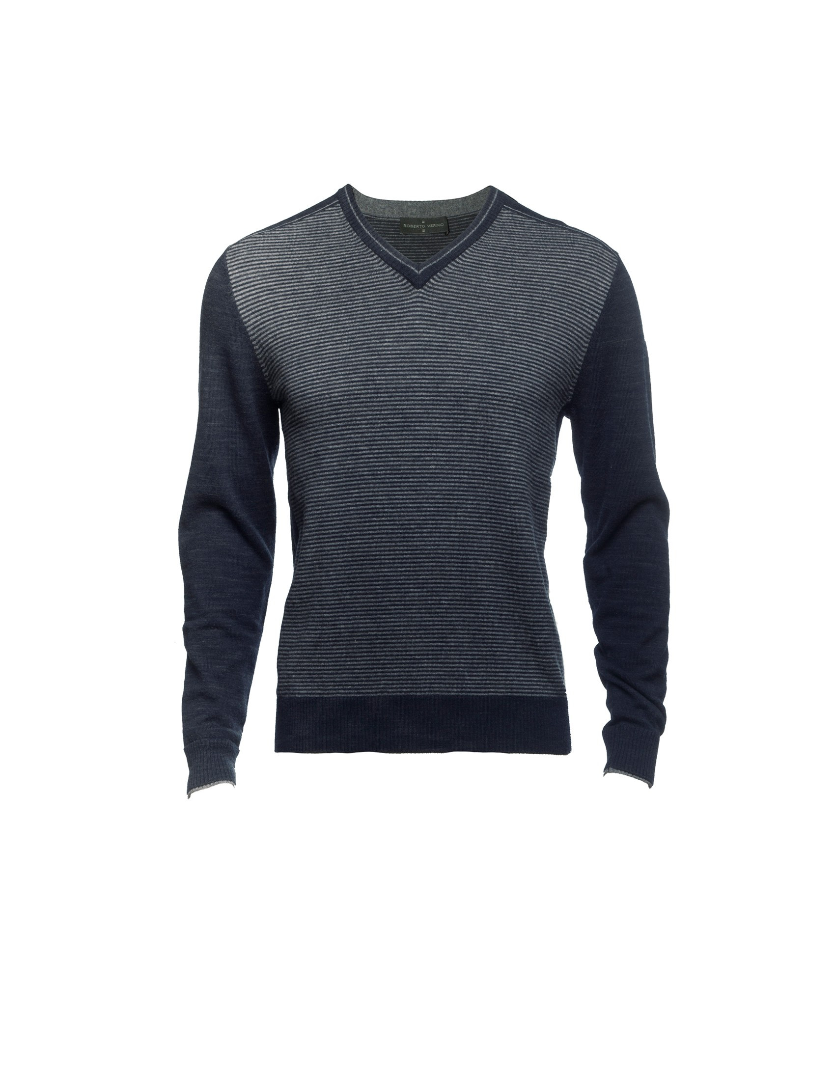 Blue wool/cashmere pullover