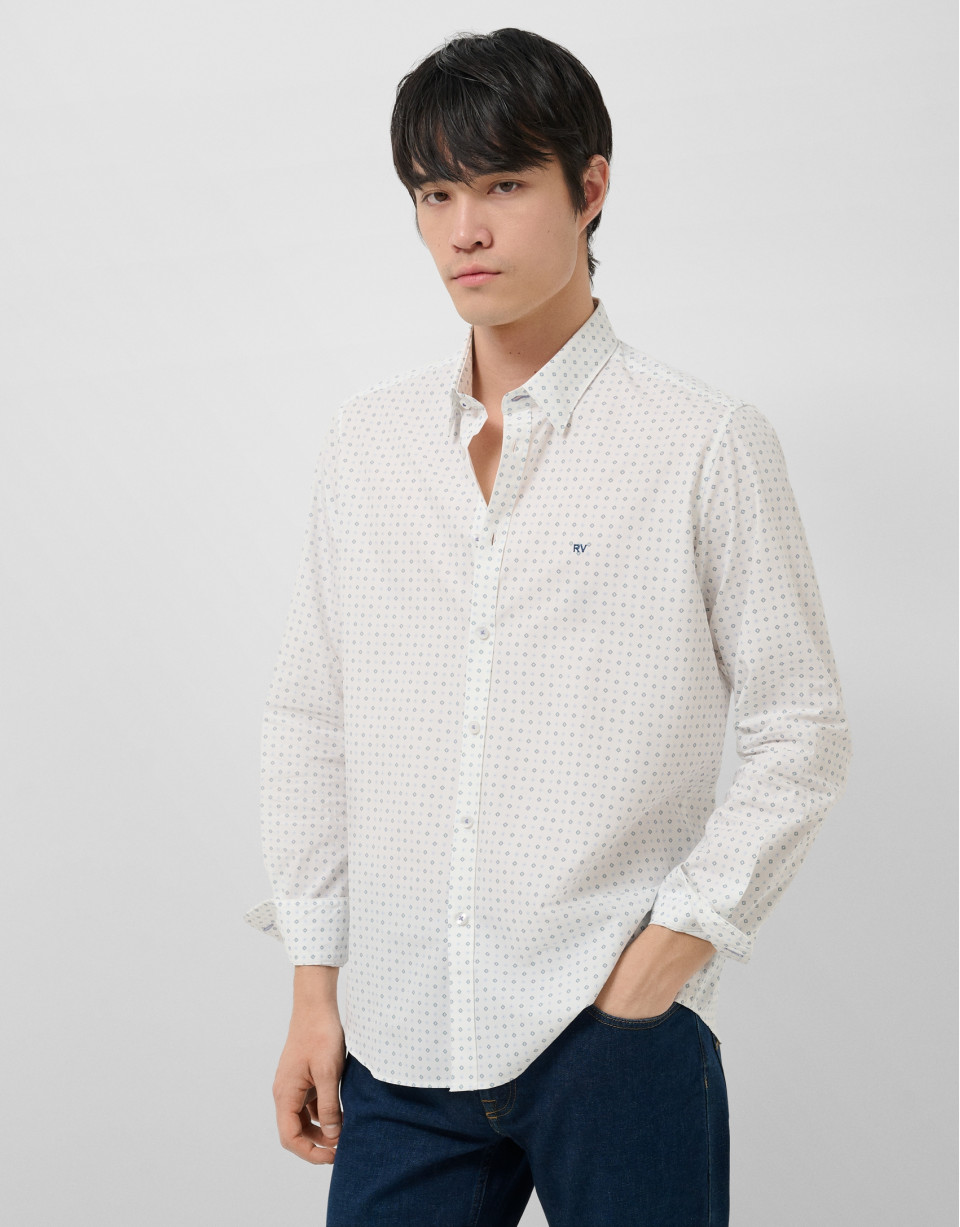 Camisa sport regular fit estampado ... | Roberto Verino
