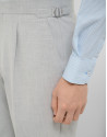 Pantalón gris melange hebillas - Hombre | Roberto Verino