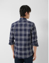 Camisa sport regular cuadros marino perfil ... | Roberto Verino