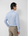 Camisa vestir slim dibujo celeste/blanco | Roberto Verino