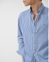 Camisa sport regular rayas blanco y azul | Roberto Verino
