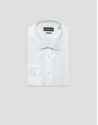 Slim fit sports shirt with white microstructure | Roberto Verino