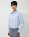 Camisa sport slim fit microestructura azul | Roberto Verino