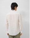 Regular fit white linen sports shirt - Man | Roberto Verino
