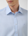 Camisa sport slim fit microestructura azul | Roberto Verino