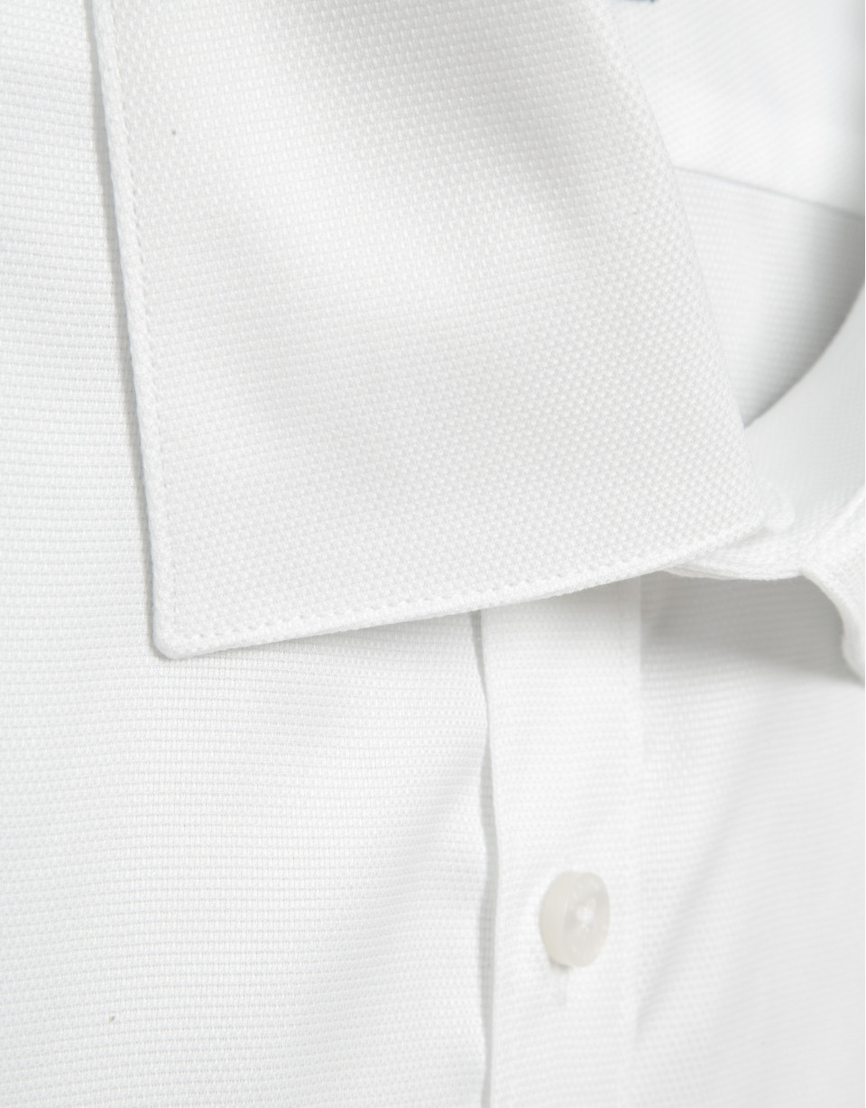 Camisa sport slim fit microestructura blanca | Roberto Verino