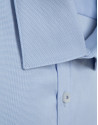 Slim fit sports shirt with blue microstructure | Roberto Verino