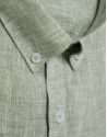 Regular fit khaki linen sports shirt - Man | Roberto Verino
