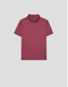 Plum-colored technical piqué polo shirt with... | Roberto Verino
