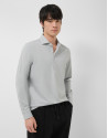 Grey long-sleeved piqué shirt - Man - SS2026 | Roberto Verino
