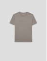 Camiseta manga corta visón con logo pecho | Roberto Verino