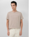 Short-sleeved mink T-shirt with chest logo | Roberto Verino