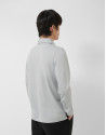 Grey long-sleeved piqué shirt - Man - SS2026 | Roberto Verino