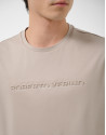 Short-sleeved mink T-shirt with chest logo | Roberto Verino