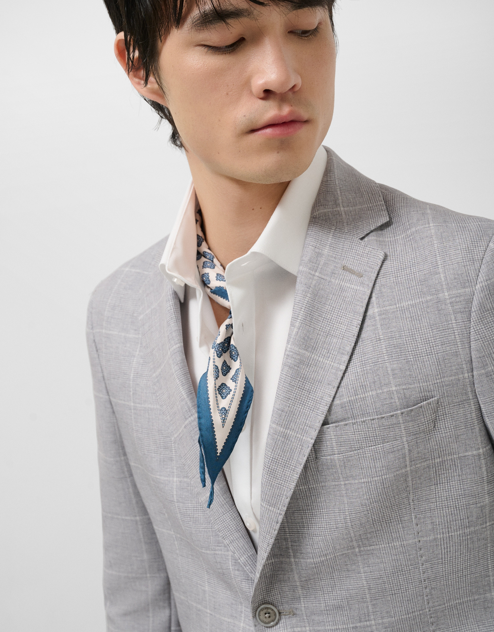 Grey checked jacket - Man - SS2026 | Roberto Verino