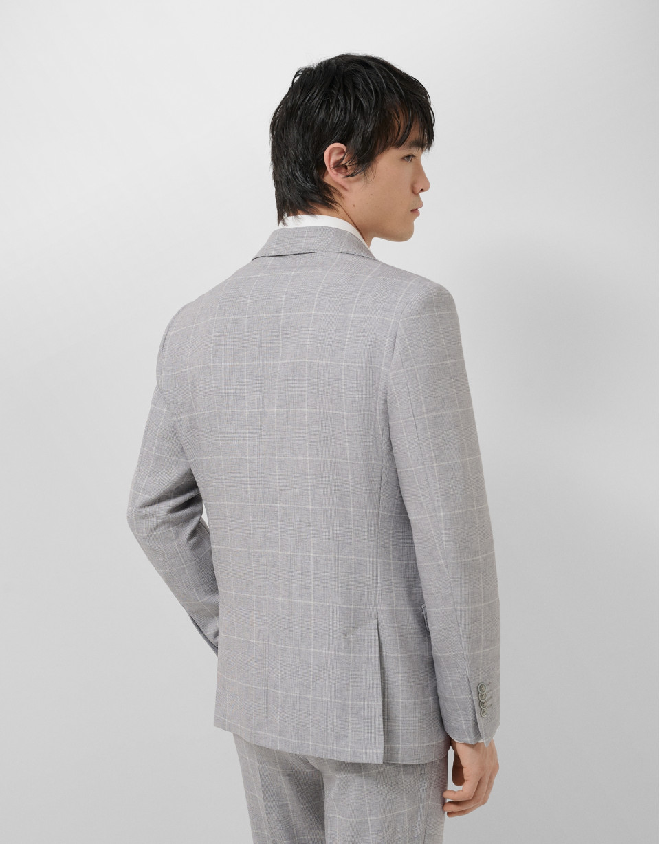 Grey checked jacket - Man - SS2026 | Roberto Verino