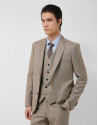 Traje half canvas slim fit falso liso visón ... | Roberto Verino