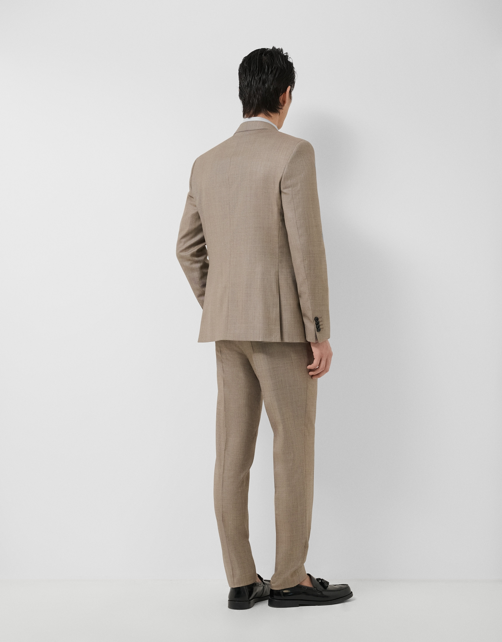 Traje half canvas slim fit falso liso visón ... | Roberto Verino