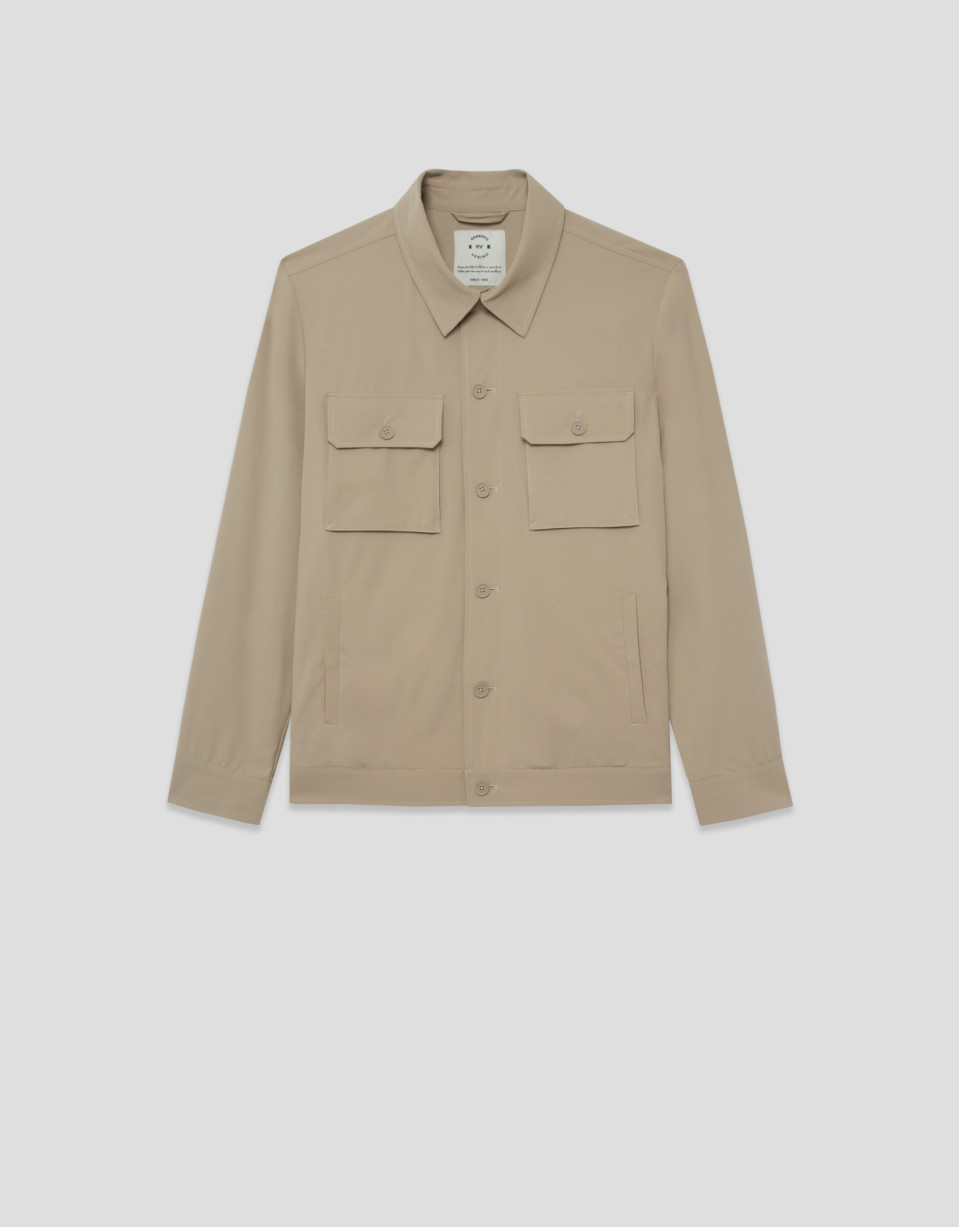 Sobrecamisa separate técnica color beige | Roberto Verino