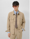 Sobrecamisa separate técnica color beige | Roberto Verino