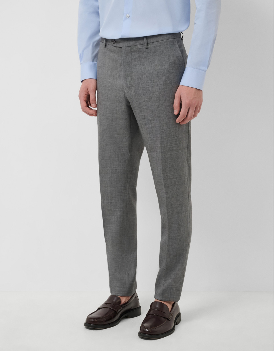 Half canvas slim fit faux plain dark grey suit | Roberto Verino