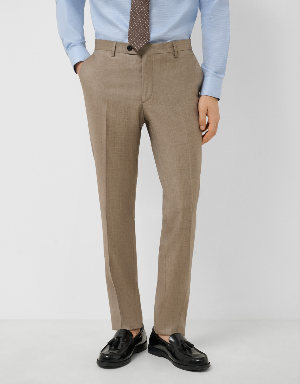 Traje half canvas slim fit falso liso visón ... | Roberto Verino