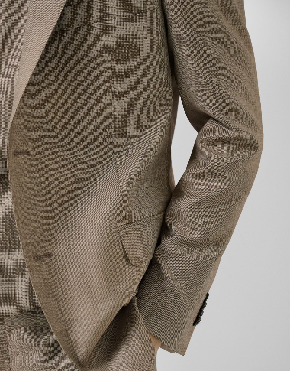 Traje half canvas slim fit falso liso visón ... | Roberto Verino