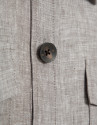Sobrecamisa lino gris - Hombre - PV2026 | Roberto Verino