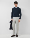Jersey algodón liso high twist marino - Hombre | Roberto Verino