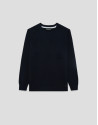 Jersey algodón liso high twist marino - Hombre | Roberto Verino