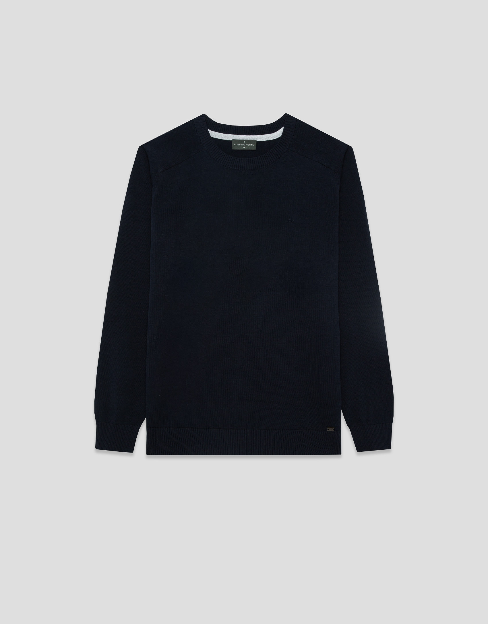 Jersey algodón liso high twist marino - Hombre | Roberto Verino