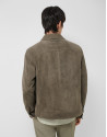 Khaki suede jacket with chest pockets - Man | Roberto Verino