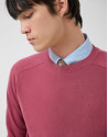 Jersey algodón liso high twist ciruela | Roberto Verino
