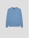 Light blue high twist V-neck jumper - Man | Roberto Verino
