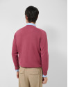 Jersey algodón liso high twist ciruela | Roberto Verino