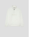 Sudadera media cremallera blanco roto logo pecho | Roberto Verino