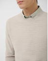 High twist sand-coloured structured jumper | Roberto Verino