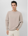 Mink sweatshirt with matching logo on chest | Roberto Verino