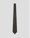 Corbata de seda/lino espiga con jacquard ... | Roberto Verino