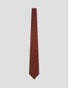 Corbata seda roja jacquard geométrico tonos ... | Roberto Verino