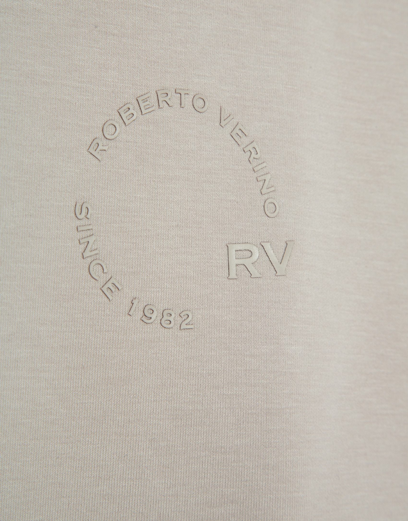 Mink sweatshirt with matching logo on chest | Roberto Verino