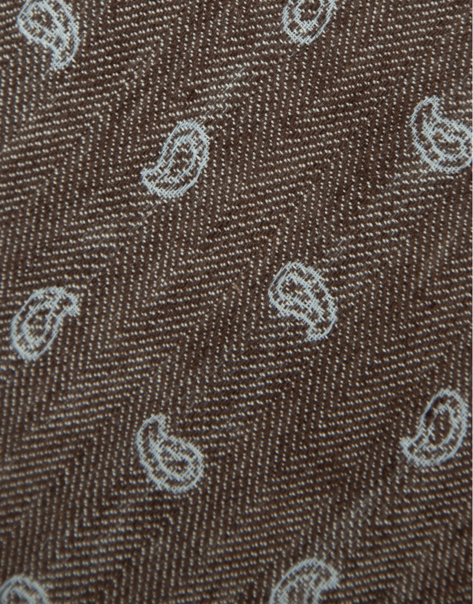 Corbata de seda/lino espiga con jacquard ... | Roberto Verino