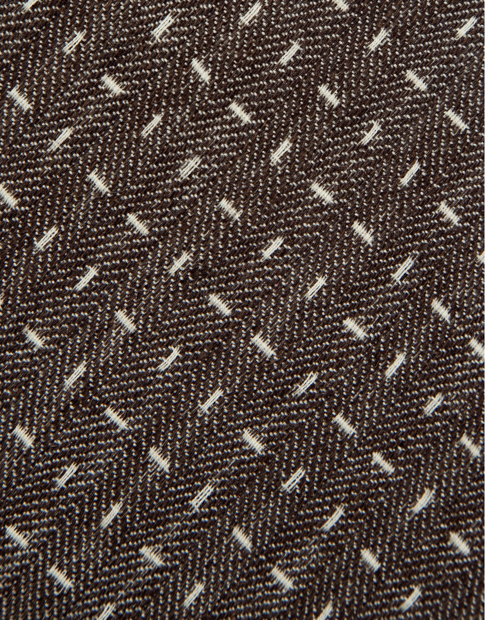 Corbata de seda/lino espiga con jacquard ... | Roberto Verino