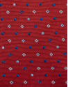 Red silk tie with geometric jacquard pattern ... | Roberto Verino