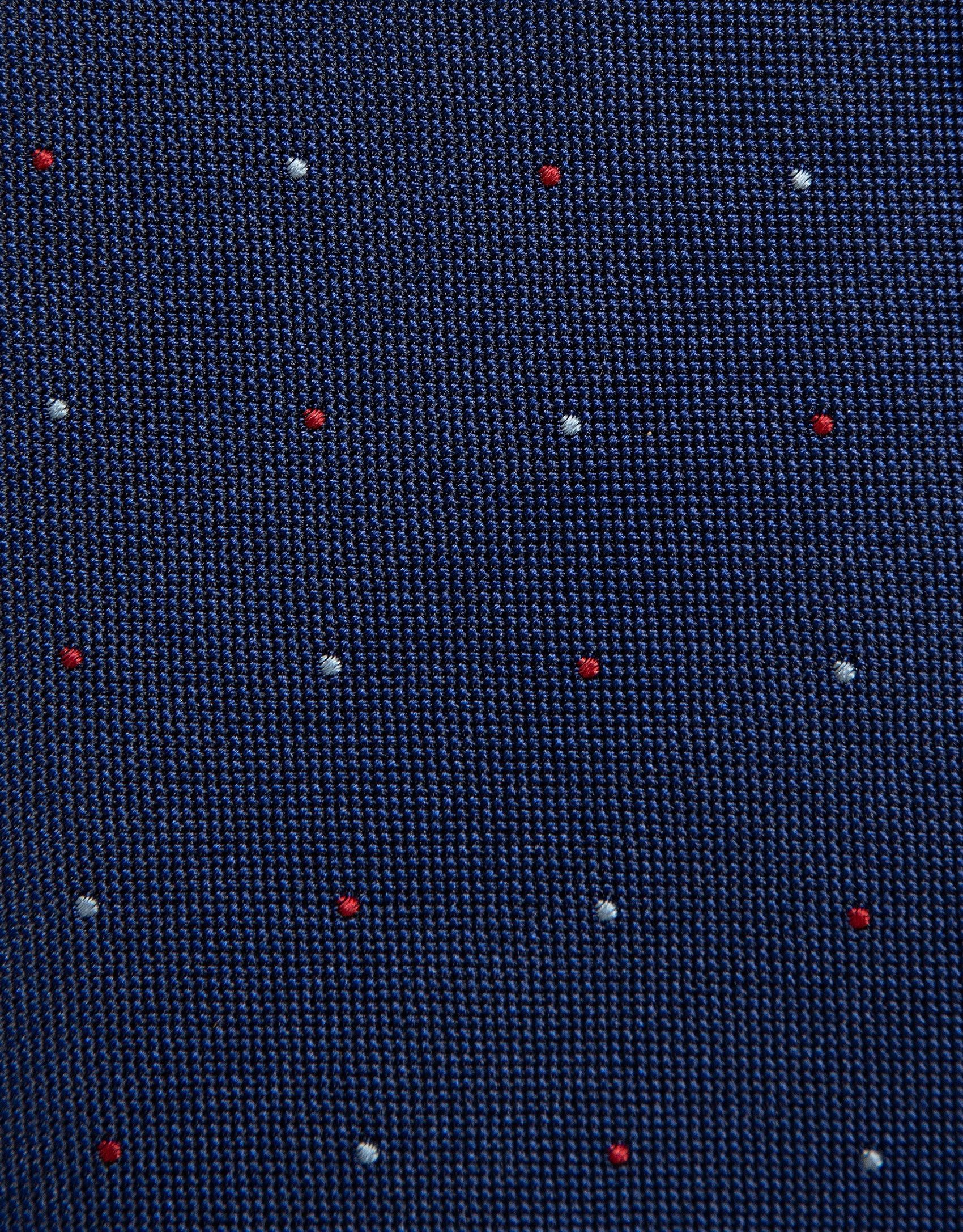 Corbata seda azul con jacquard celeste y rojo | Roberto Verino
