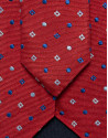 Corbata seda roja jacquard geométrico tonos ... | Roberto Verino