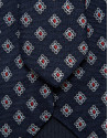 Corbata seda jacquard geométrico marino/rojo | Roberto Verino