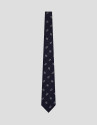 Corbata de seda/lino espiga con jacquard ... | Roberto Verino