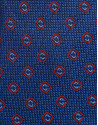 Blue silk tie with red and light blue ... | Roberto Verino